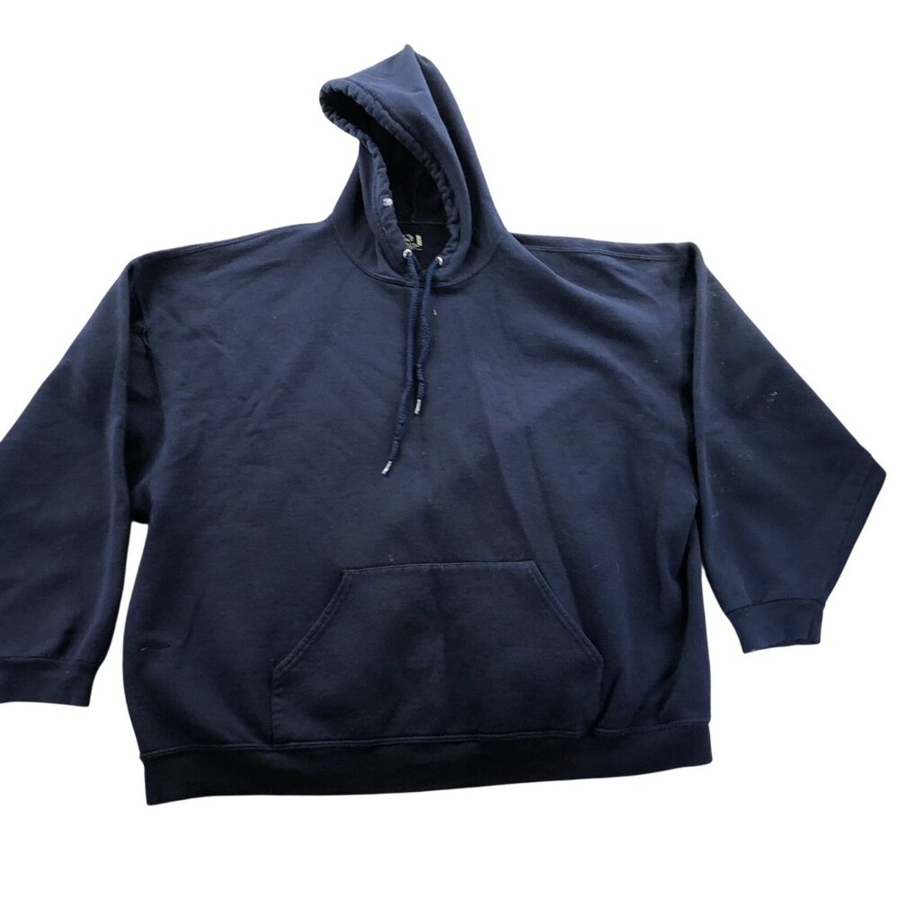 Fruit Of The Loom Mens Hoodie Sweatshirt 3XL Navy Blue Pullover FLAWS